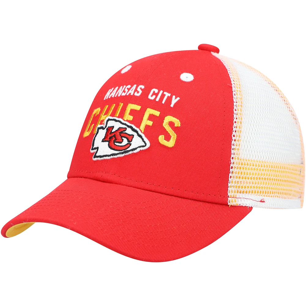 Preschool Red/White Kansas City Chiefs Core Lockup Mesh Back Snapback Hat