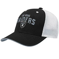 Youth Black/White Las Vegas Raiders Core Lockup Adjustable Hat