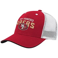 Youth Scarlet/White San Francisco 49ers Core Lockup Adjustable Hat