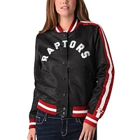 Women's Starter Black Toronto Raptors - Competition Satin Full-Snap Jacket