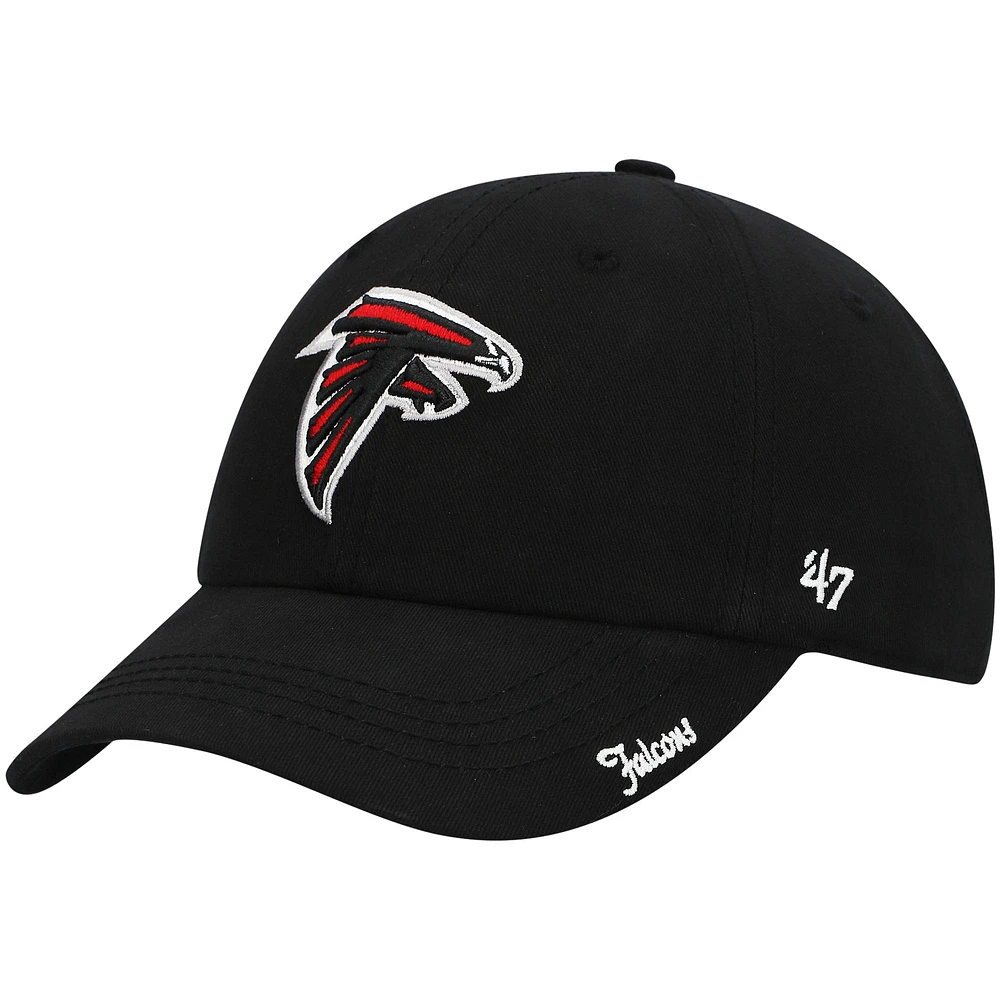 Women's '47 Black Atlanta Falcons Miata Clean Up Primary Adjustable Hat