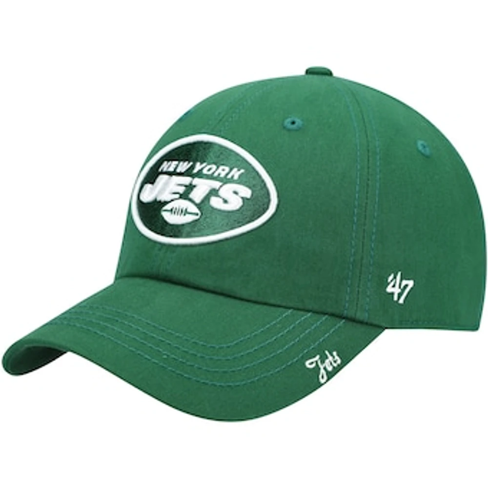 Women's '47 Green New York Jets Miata Clean Up Primary Adjustable Hat