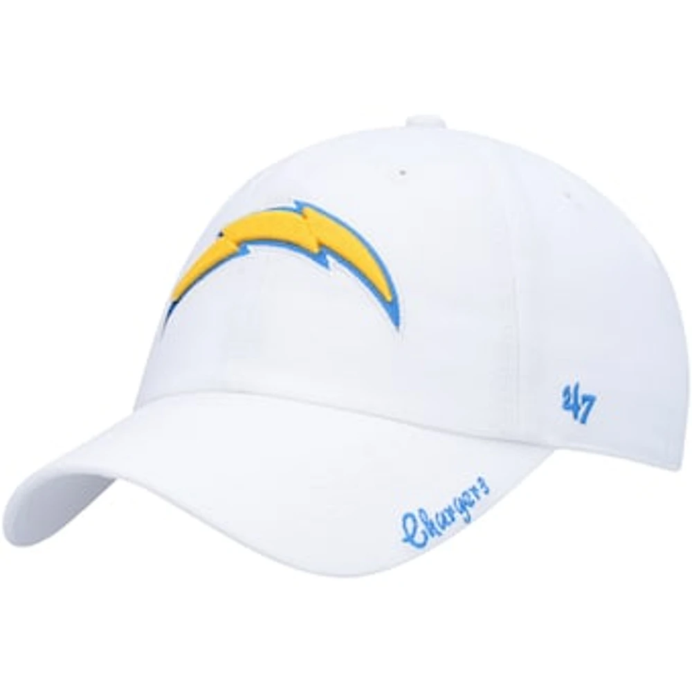 Women's '47 White Los Angeles Chargers Miata Clean Up Logo Adjustable Hat