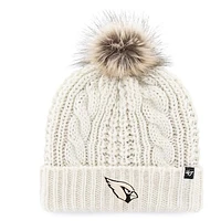 Women's '47 Cream Arizona Cardinals Meeko Cuffed Knit Hat with Pom