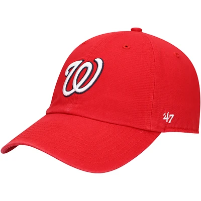 Men's '47 Red Washington Nationals Heritage Clean Up Adjustable Hat