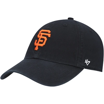 Men's '47 Black San Francisco Giants Heritage Clean Up Adjustable Hat