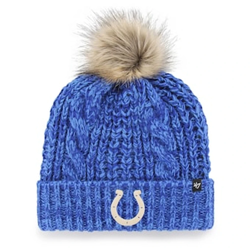 Women's '47 Royal Indianapolis Colts Meeko Cuffed Knit Hat with Pom