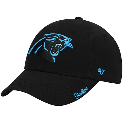 Women's '47 Black Carolina Panthers Miata Clean Up Secondary Adjustable Hat