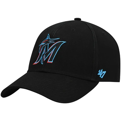 Men's '47 Black Miami Marlins Legend MVP Adjustable Hat