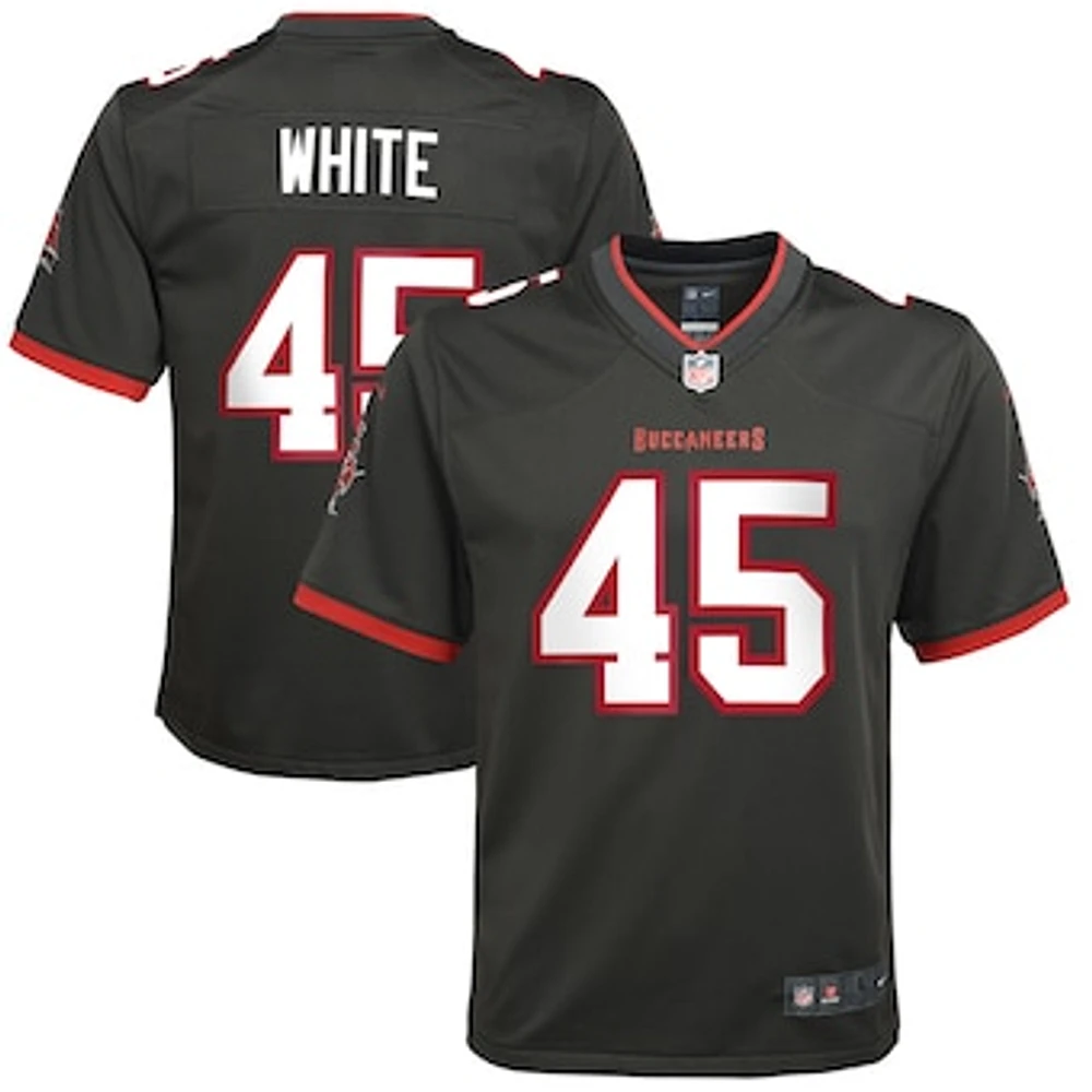 Youth Nike Devin White Pewter Tampa Bay Buccaneers Game Jersey