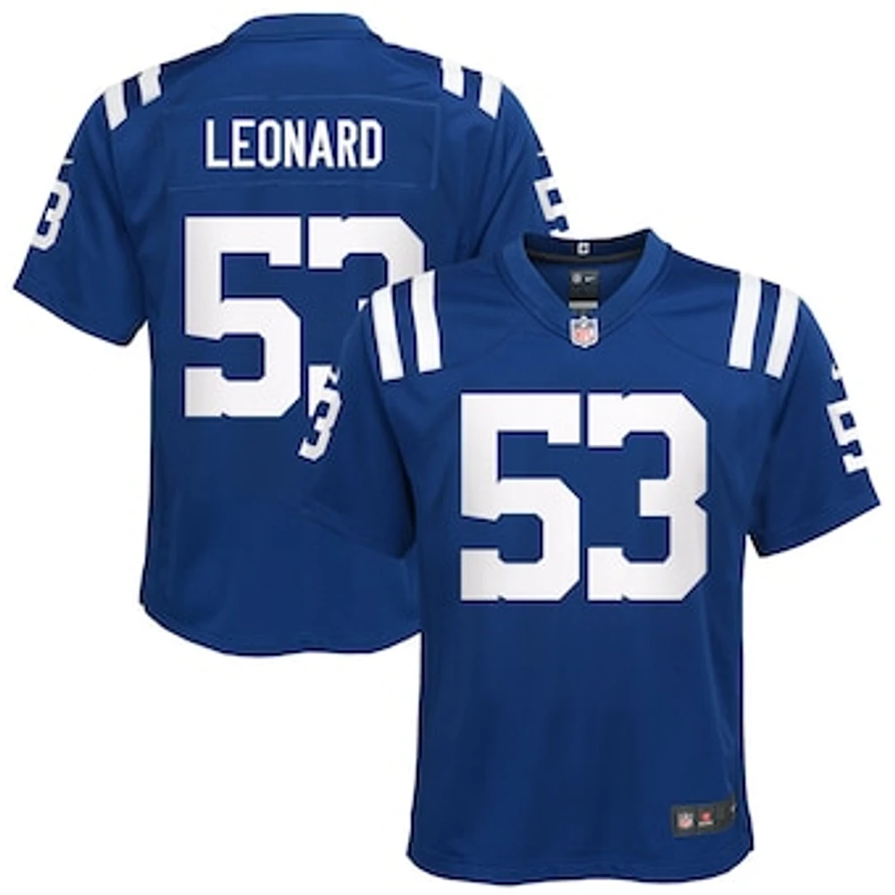 Youth Nike Shaquille Leonard Royal Indianapolis Colts Game Jersey