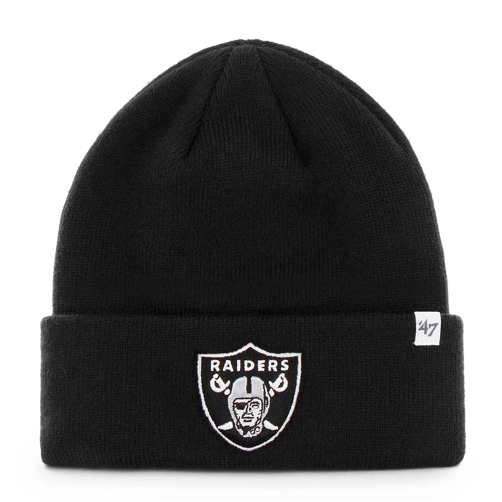 Men's '47 Black Las Vegas Raiders Primary Basic Cuffed Knit Hat