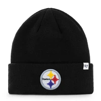 Men's '47 Black Pittsburgh Steelers Primary Basic Cuffed Knit Hat