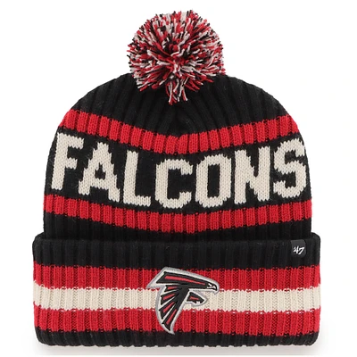 Men's '47 Black Atlanta Falcons Bering Cuffed Knit Hat with Pom