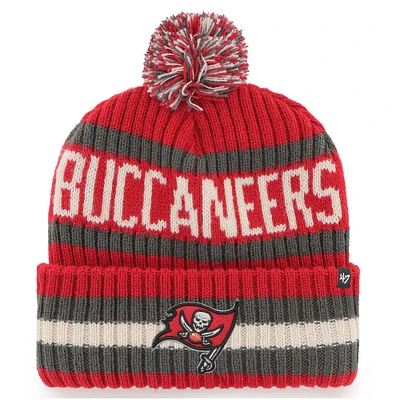 Men's '47 Red Tampa Bay Buccaneers Bering Cuffed Knit Hat with Pom