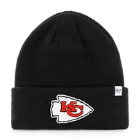 Men's '47 Black Kansas City Chiefs Secondary Basic Cuffed Knit Hat