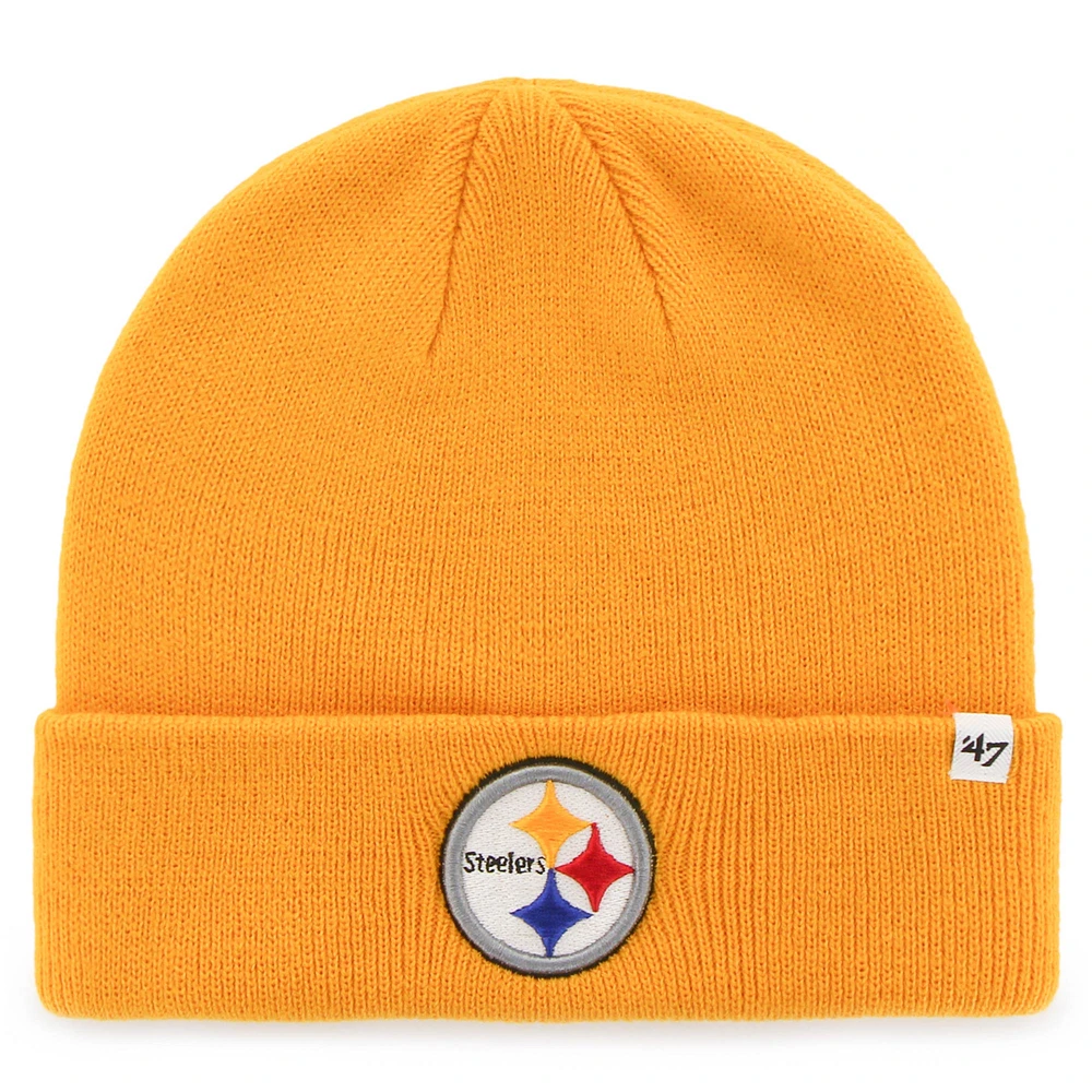 Men's '47 Gold Pittsburgh Steelers Secondary Basic Cuffed Knit Hat