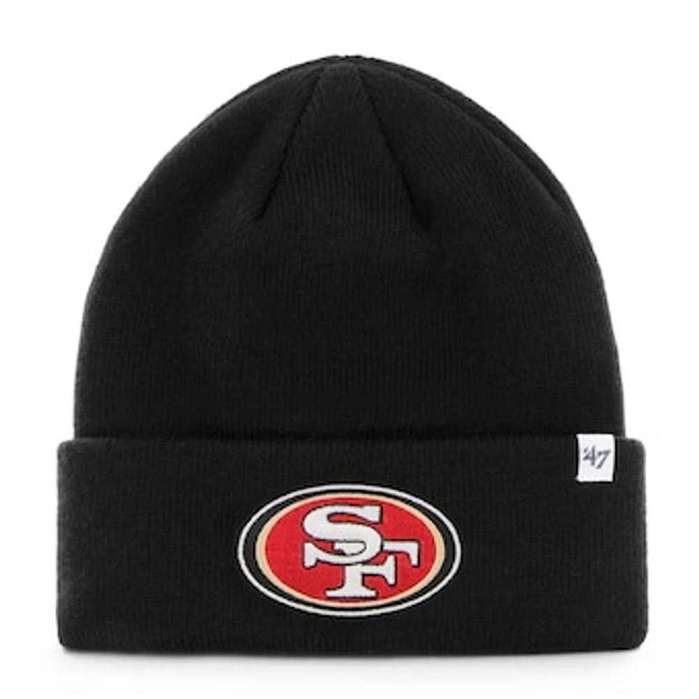 Men's '47 Black San Francisco 49ers Secondary Basic Cuffed Knit Hat