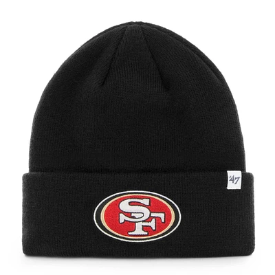 Men's '47 Black San Francisco 49ers Secondary Basic Cuffed Knit Hat