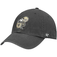 Men's '47 Charcoal New Orleans Saints Clean Up Legacy Adjustable Hat