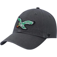 Men's '47 Charcoal Philadelphia Eagles Clean Up Legacy Adjustable Hat