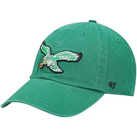 Men's '47 Kelly Green Philadelphia Eagles Clean Up Legacy Adjustable Hat