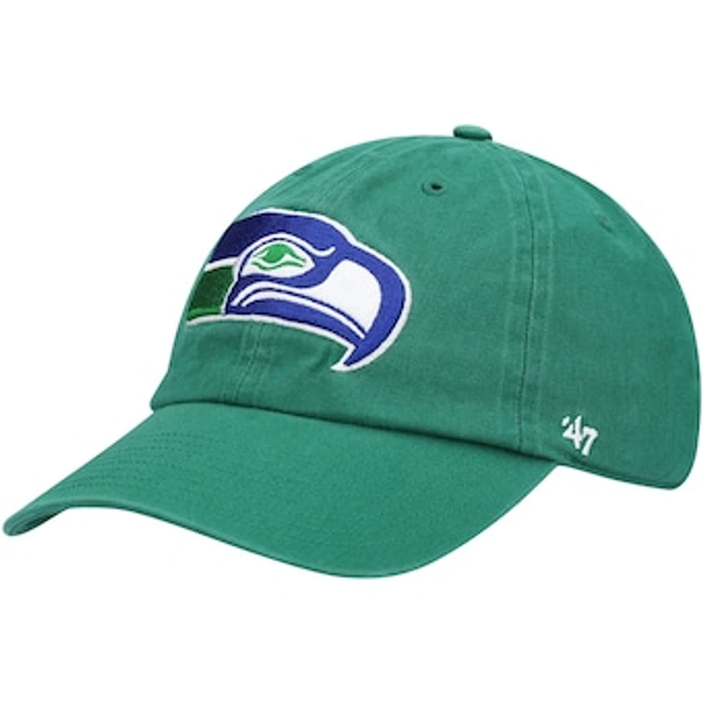 Men's '47 Kelly Green Seattle Seahawks Clean Up Legacy Adjustable Hat