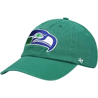 Men's '47 Kelly Green Seattle Seahawks Clean Up Legacy Adjustable Hat