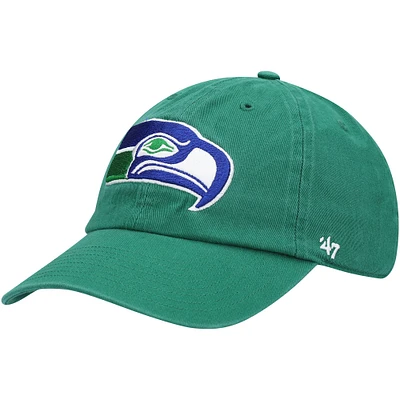 Men's '47 Kelly Green Seattle Seahawks Clean Up Legacy Adjustable Hat