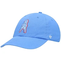 Men's '47 Light Blue Houston Oilers Clean Up Legacy Adjustable Hat