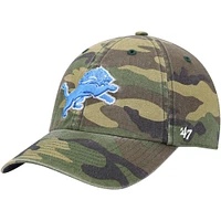 Men's '47 Camo Detroit Lions Woodland Clean Up Adjustable Hat