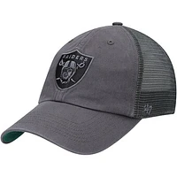 Men's '47 Charcoal Las Vegas Raiders Trawler Clean Up Trucker Snapback Hat