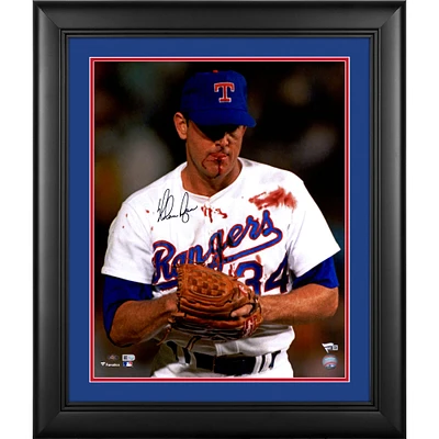 Nolan Ryan Texas Rangers Framed Autographed 16" x 20" Bloody Lip Photograph