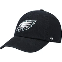 Men's '47 Black Philadelphia Eagles Secondary Clean Up Adjustable Hat