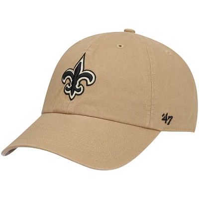 Men's '47 Khaki New Orleans Saints Secondary Clean Up Adjustable Hat