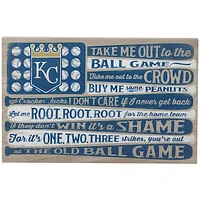 Kansas City Royals 15" x 23.5" Flag Ball Game Stretched Canvas Wall Art