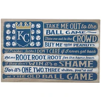 Kansas City Royals 15" x 23.5" Flag Ball Game Stretched Canvas Wall Art