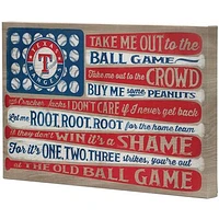 Texas Rangers 15" x 23.5" Flag Ball Game Stretched Canvas Wall Art