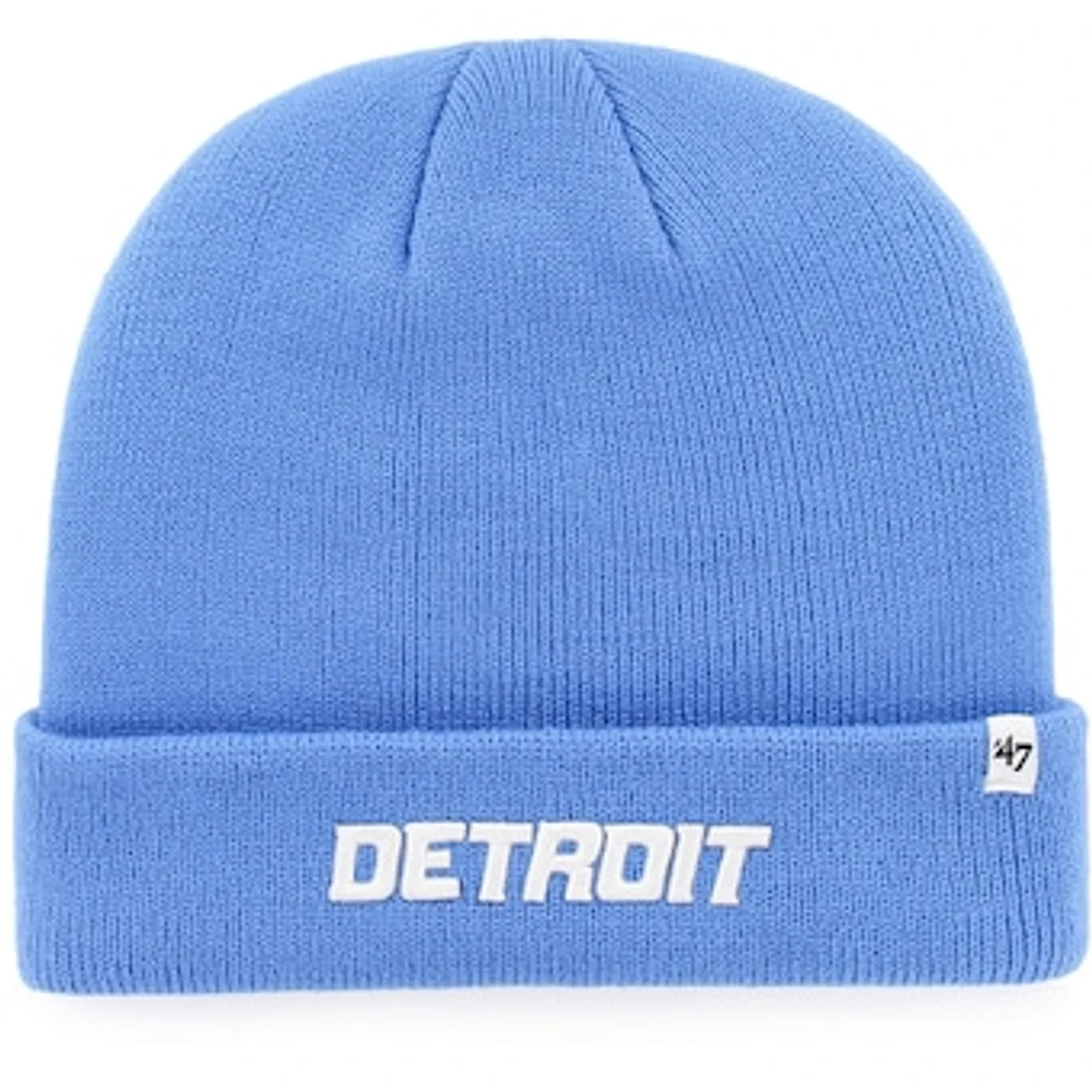 Youth '47 Blue Detroit Lions Basic Cuffed Knit Hat