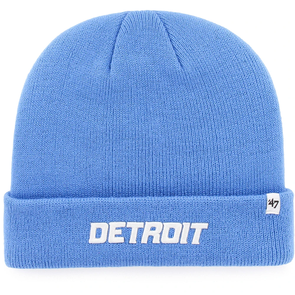 Youth '47 Blue Detroit Lions Basic Cuffed Knit Hat