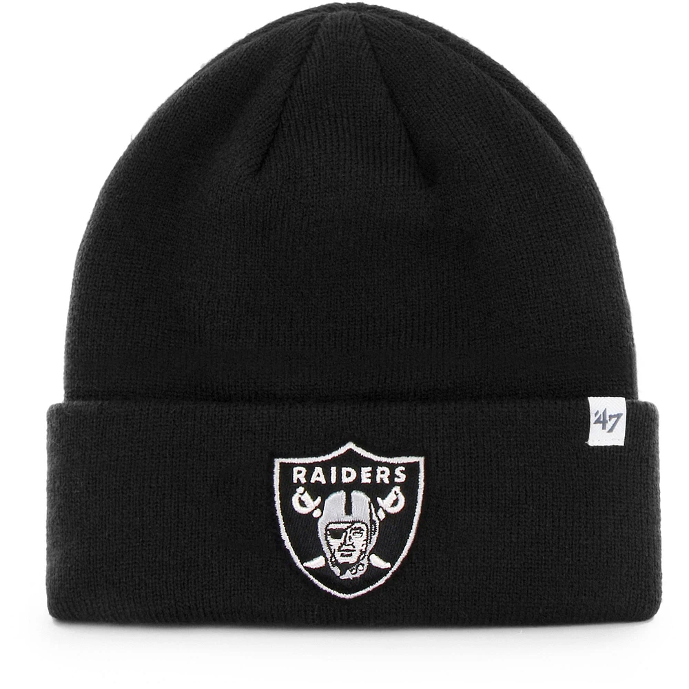 Youth '47 Black Las Vegas Raiders Basic Cuffed Knit Hat