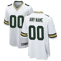 Men's Nike White Green Bay Packers Custom Game Jersey