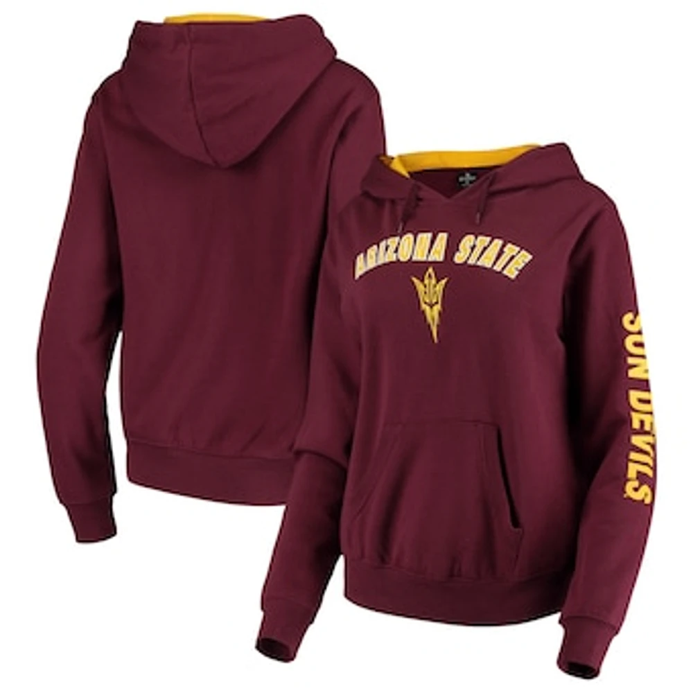 Women's Colosseum Maroon Arizona State Sun Devils Loud and Proud Pullover Hoodie