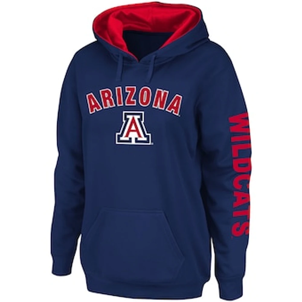 Women's Colosseum Navy Arizona Wildcats Loud and Proud Pullover Hoodie