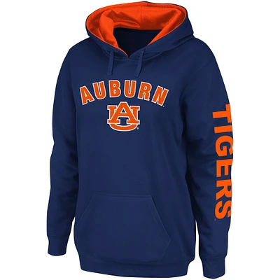 Women's Colosseum Navy Auburn Tigers Loud and Proud Pullover Hoodie