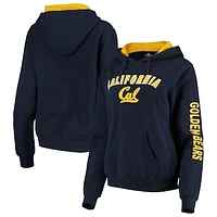 Women's Colosseum Navy Cal Bears Loud and Proud Pullover Hoodie