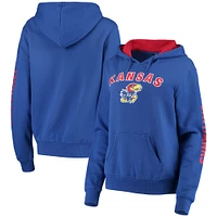 Women's Colosseum Royal Kansas Jayhawks Loud and Proud Pullover Hoodie