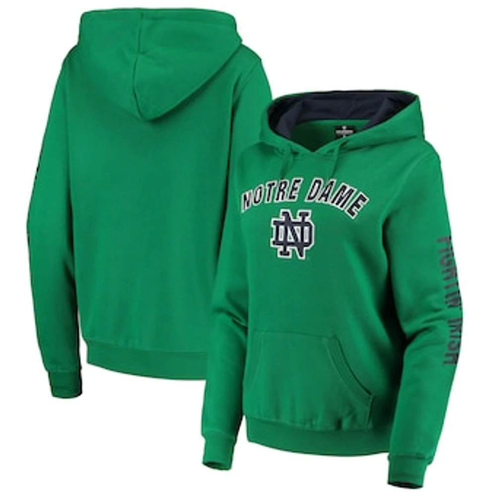 Women's Colosseum Green Notre Dame Fighting Irish Loud and Proud Pullover Hoodie