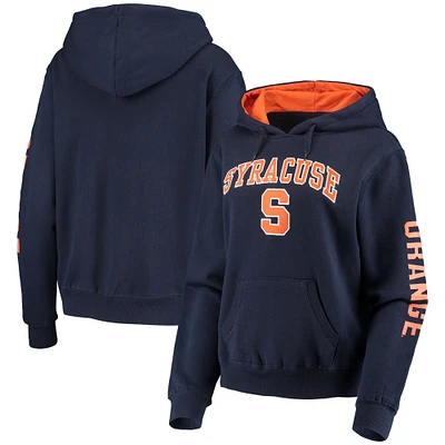 Women's Colosseum Navy Syracuse Orange Loud and Proud Pullover Hoodie