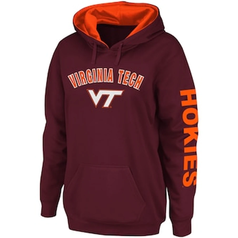 Women's Colosseum Maroon Virginia Tech Hokies Loud and Proud Pullover Hoodie